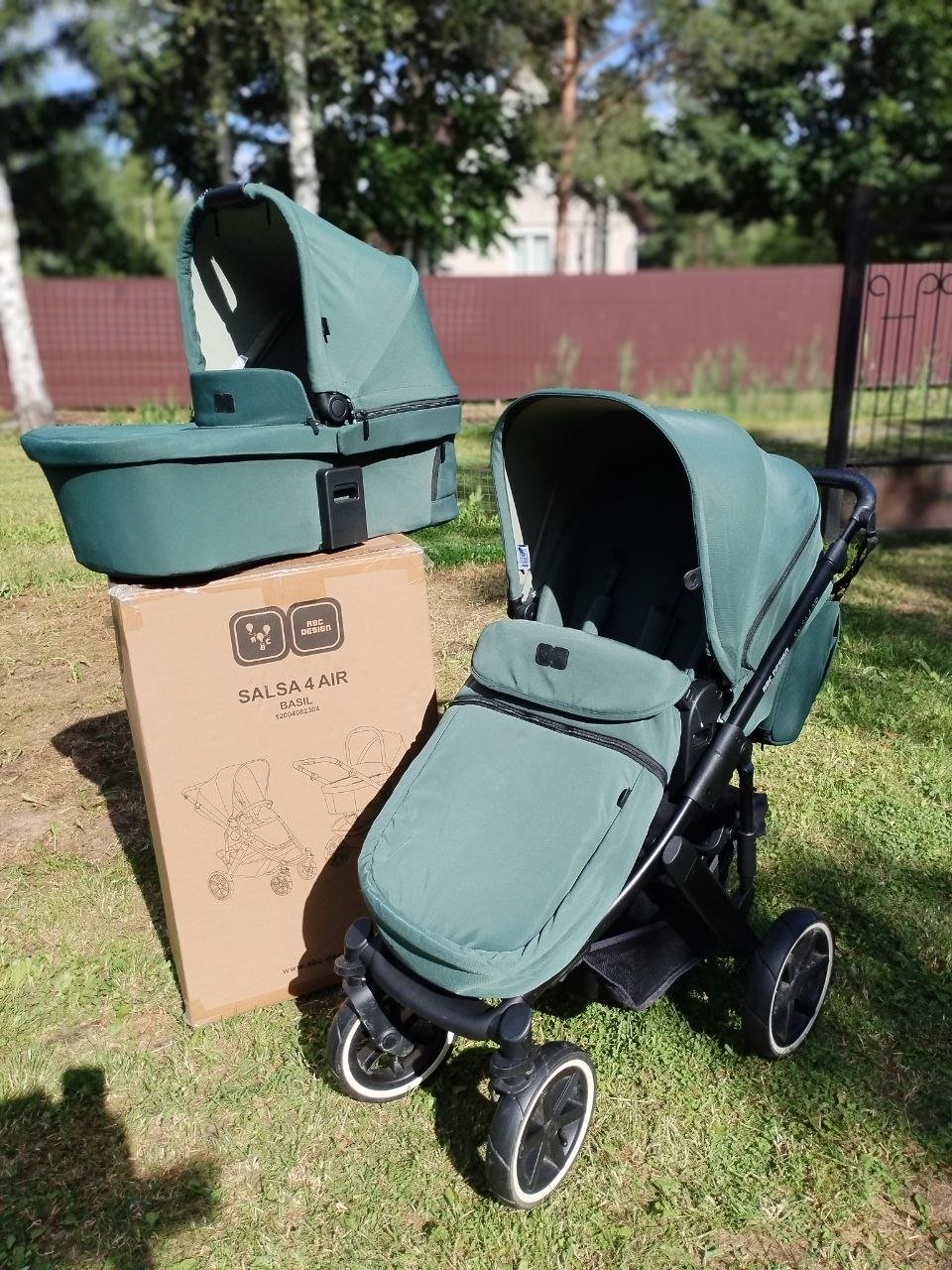 Коляска 2в1 ABC Design Salsa 4 Air Basil 2025 — как новый — Москва, Россия