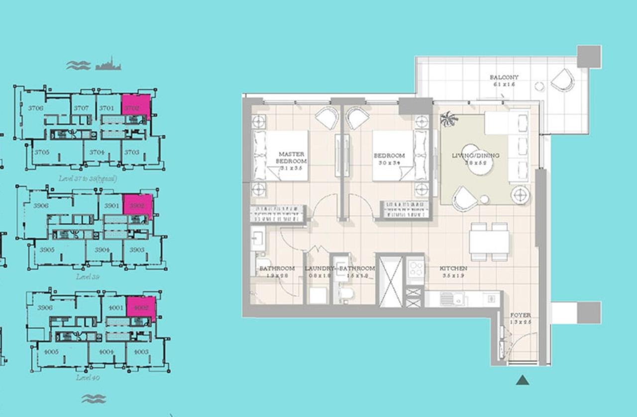 2BR apartment Bluewaters Bay, corner unit, sea view — Dubai, UAE 2BR apartment Bluewaters Bay, corner unit, sea view — Dubai, UAE