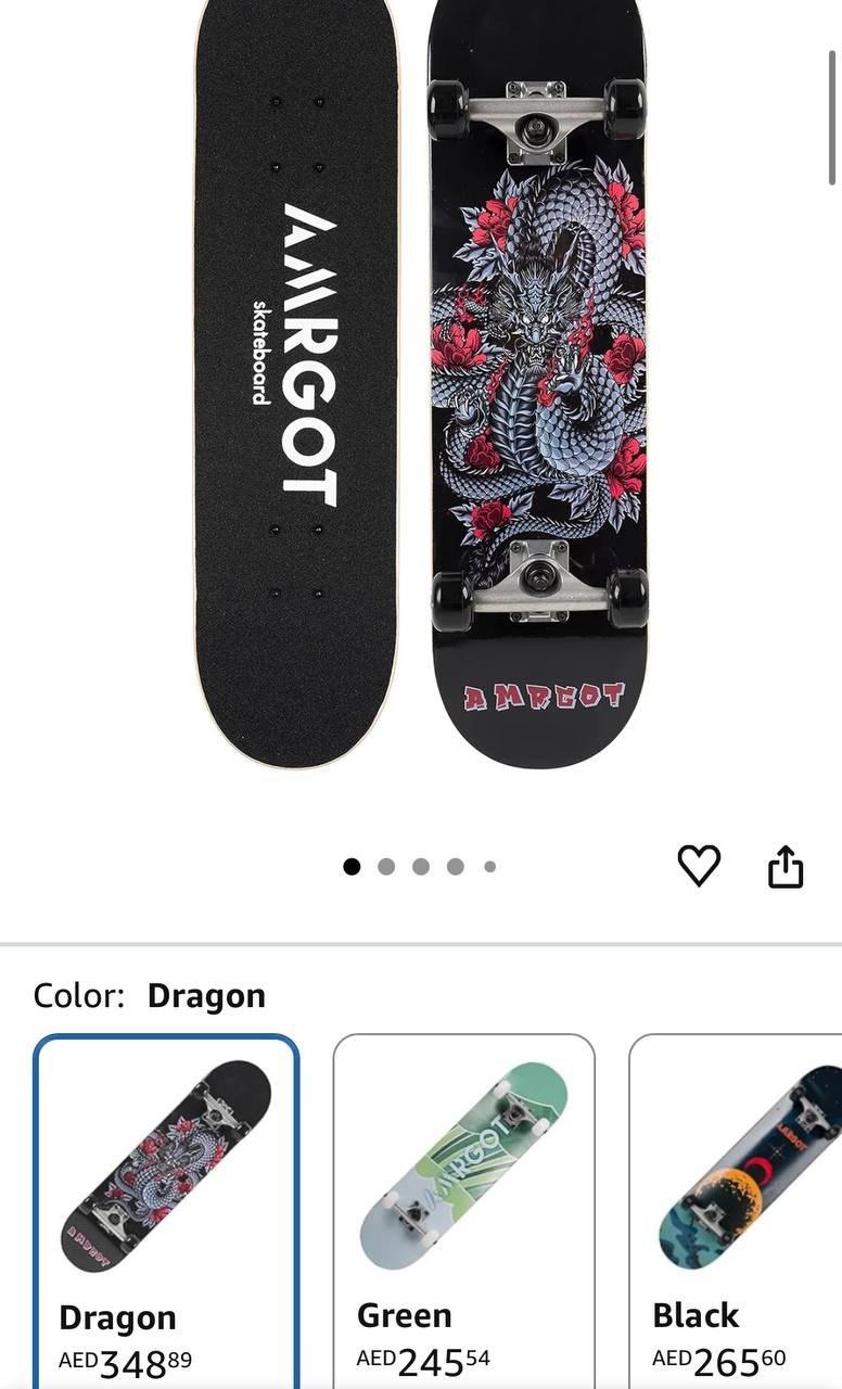 Скейтборд Amrgot Dragon (7-слойный клен) — Дубай, ОАЭ Скейтборд Amrgot Dragon (7-слойный клен) — новый/неиспользованный — Дубай, ОАЭ