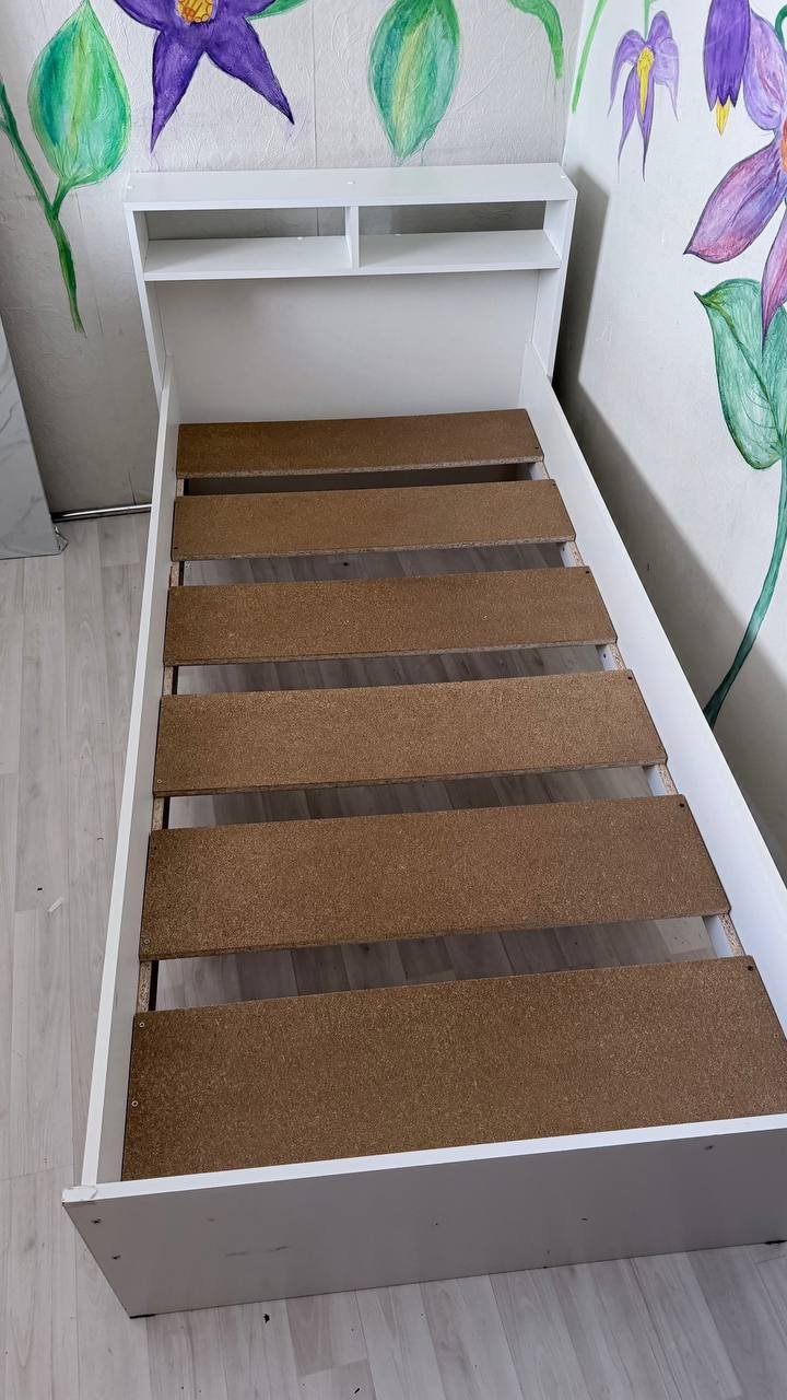 Кровать с матрасом 90×200, белая — used — Санкт-Петербург, Россия
