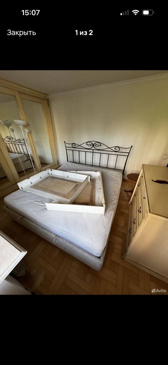 Cama (con colchón) gratis, recogida — used — Moscú, Rusia