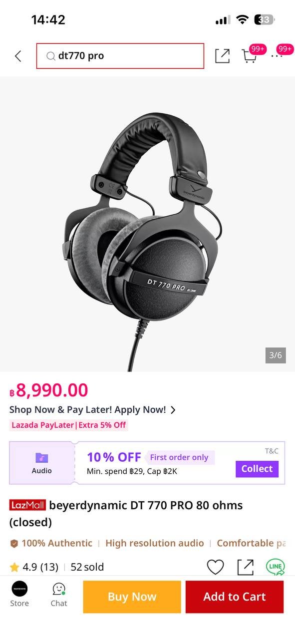 Beyerdynamic DT 770 Pro 80 Ohm наушники — Пхукет, Таиланд Beyerdynamic DT 770 Pro 80 Ohm наушники — отличное — Пхукет, Таиланд