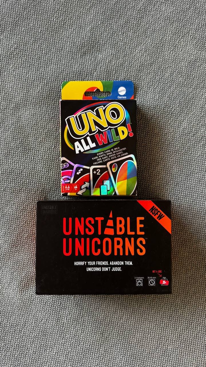 Настольная игра UNO All Wild + Unstable Unicorns — Лимасол, Кипр