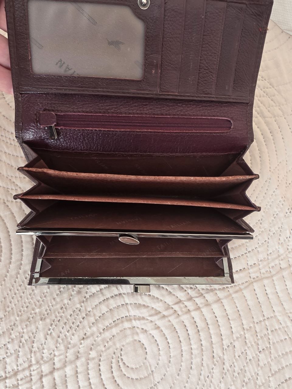 Burgundy leather wallet, Limassol — Limassol, Cyprus Burgundy leather wallet, Limassol — Limassol, Cyprus