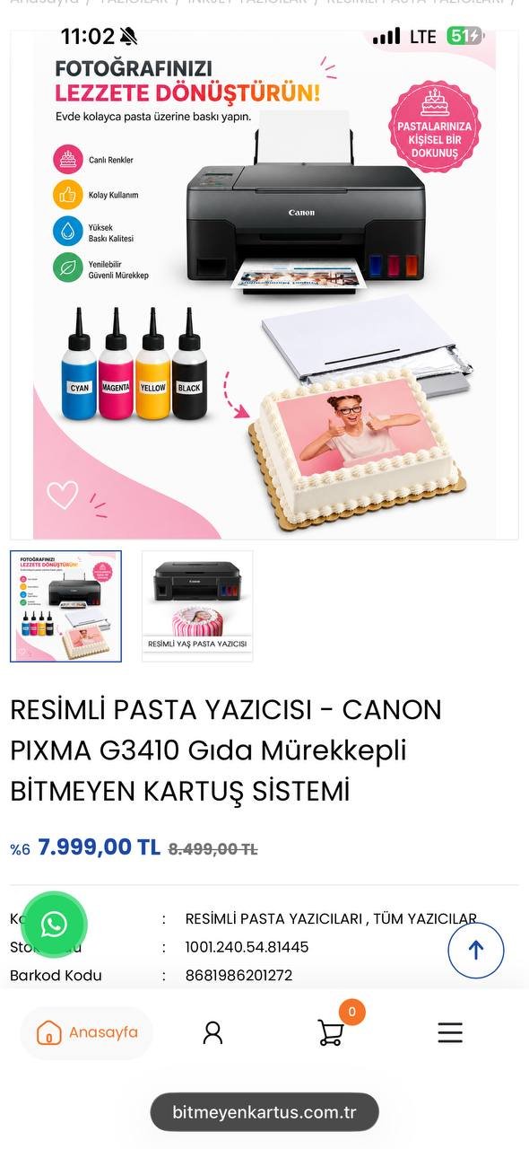 Принтер Canon Pixma G3410 с СНПЧ (чернила) — Анталия, Турция Принтер Canon Pixma G3410 с СНПЧ (чернила) — Б/у или неизвестно — Анталия, Турция