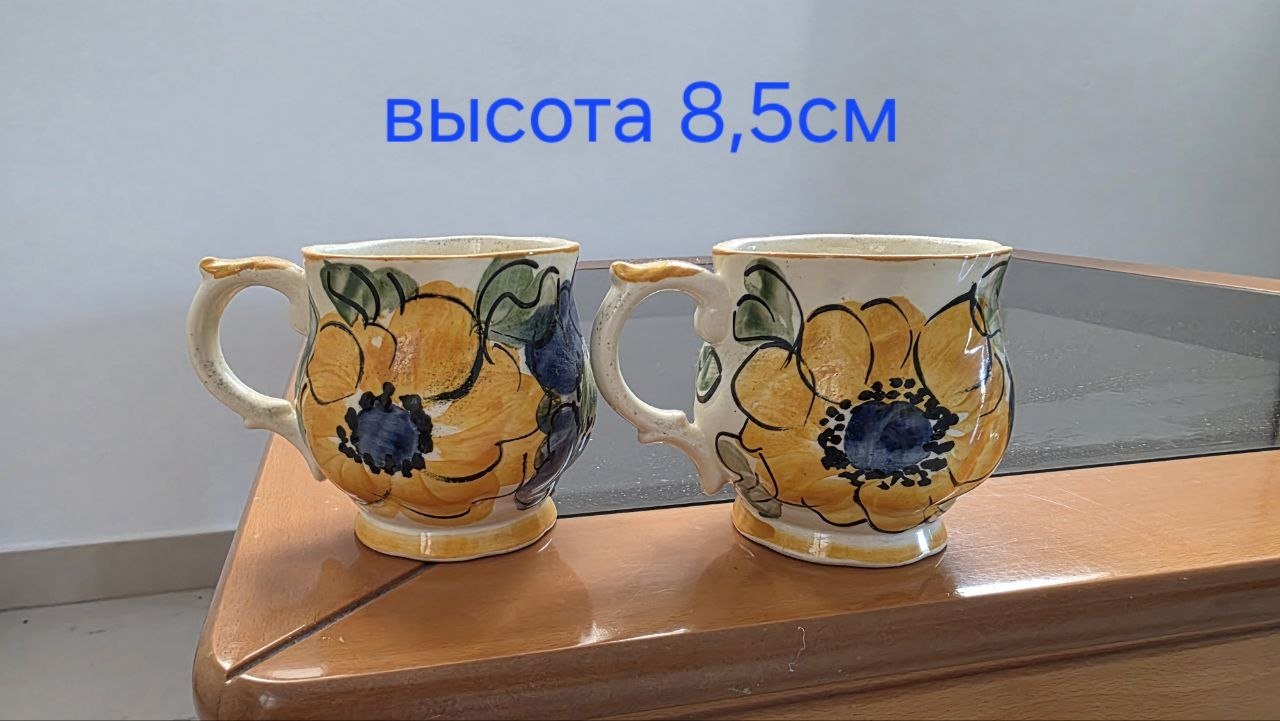 Tazas de cerámica 4 uds, Silcone Pottery — Limasol, Chipre Tazas de cerámica 4 uds, Silcone Pottery — Limasol, Chipre