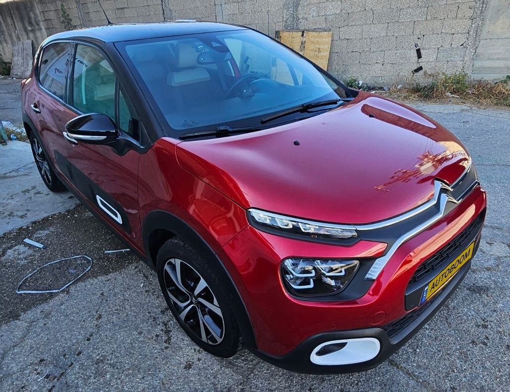 Citroen C3 2022 Shine PK red automatic — Tel Aviv, Israel