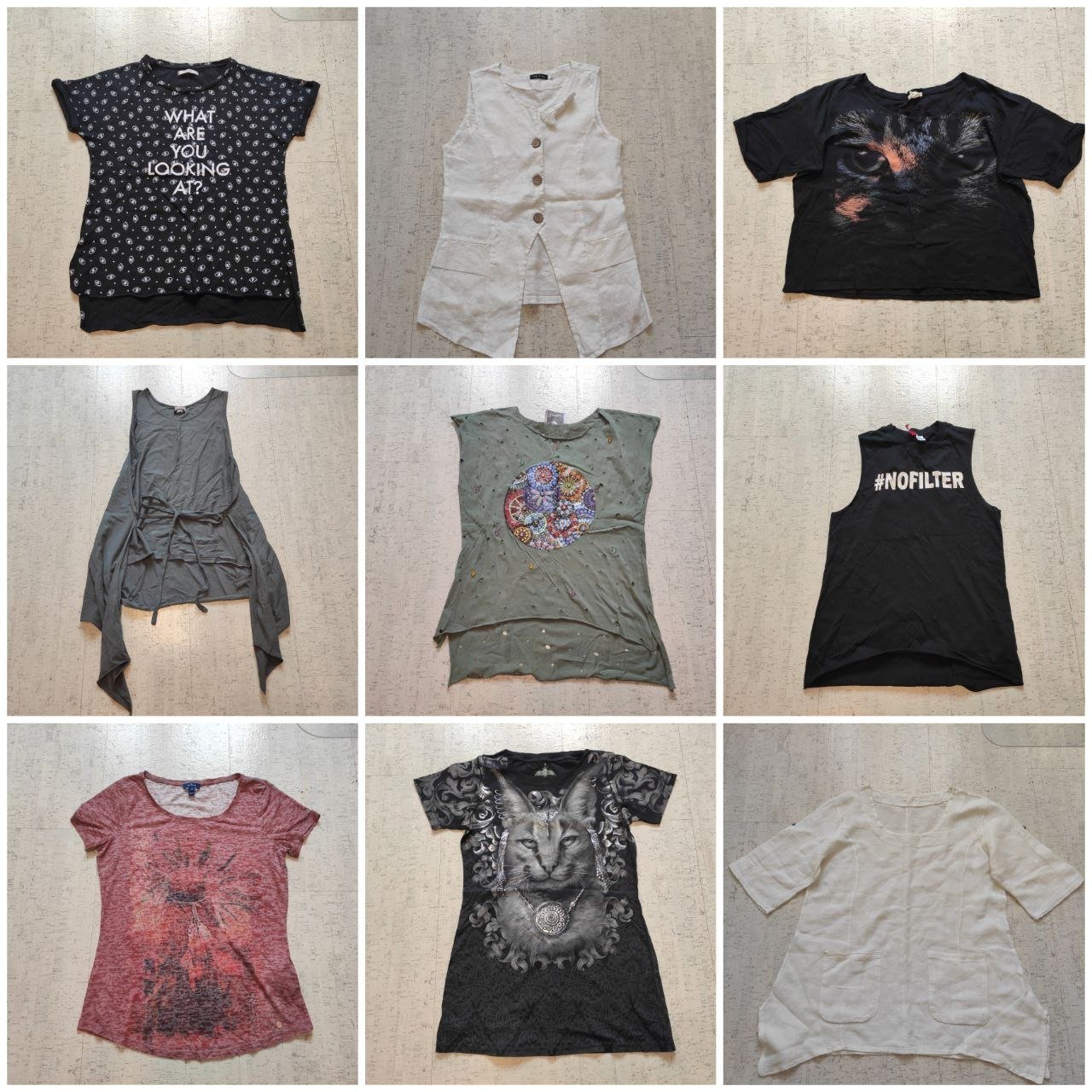 Clothing (long sleeves, sweatshirts, blouses, tees, tanks, dresses, jeans, pants, jackets) S — 100 RUB/pc — used — Moscow