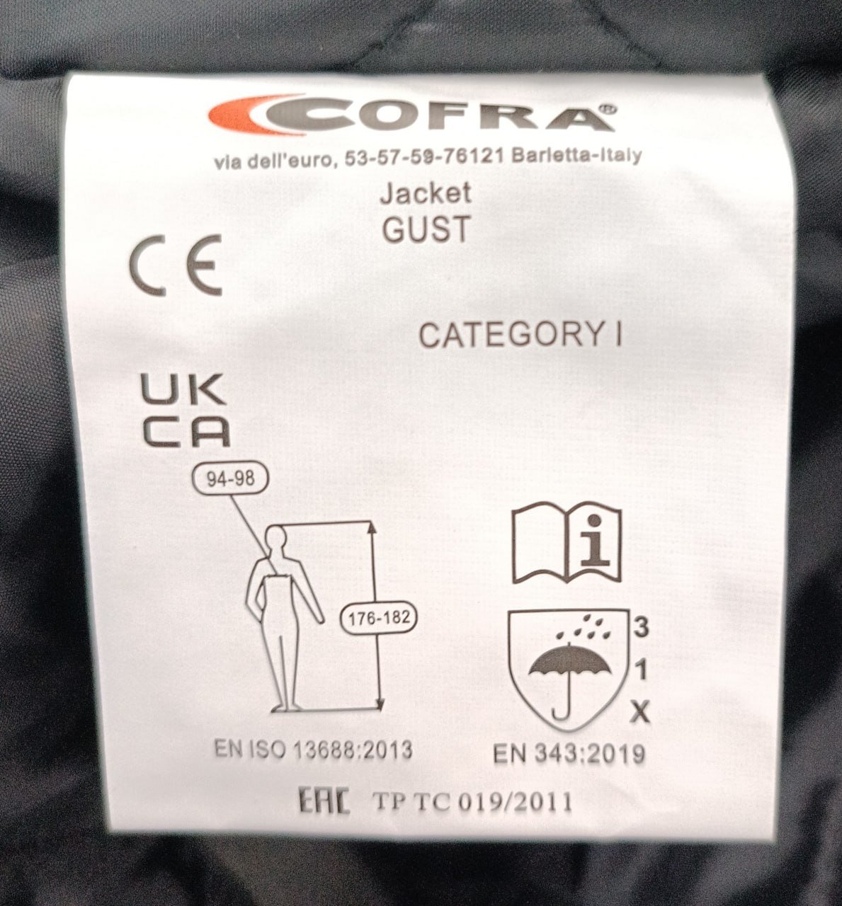 Conjunto de ropa de trabajo COFRA: chaqueta GUST y pantalones WITTENAU — nuevo — Tiflis, Georgia