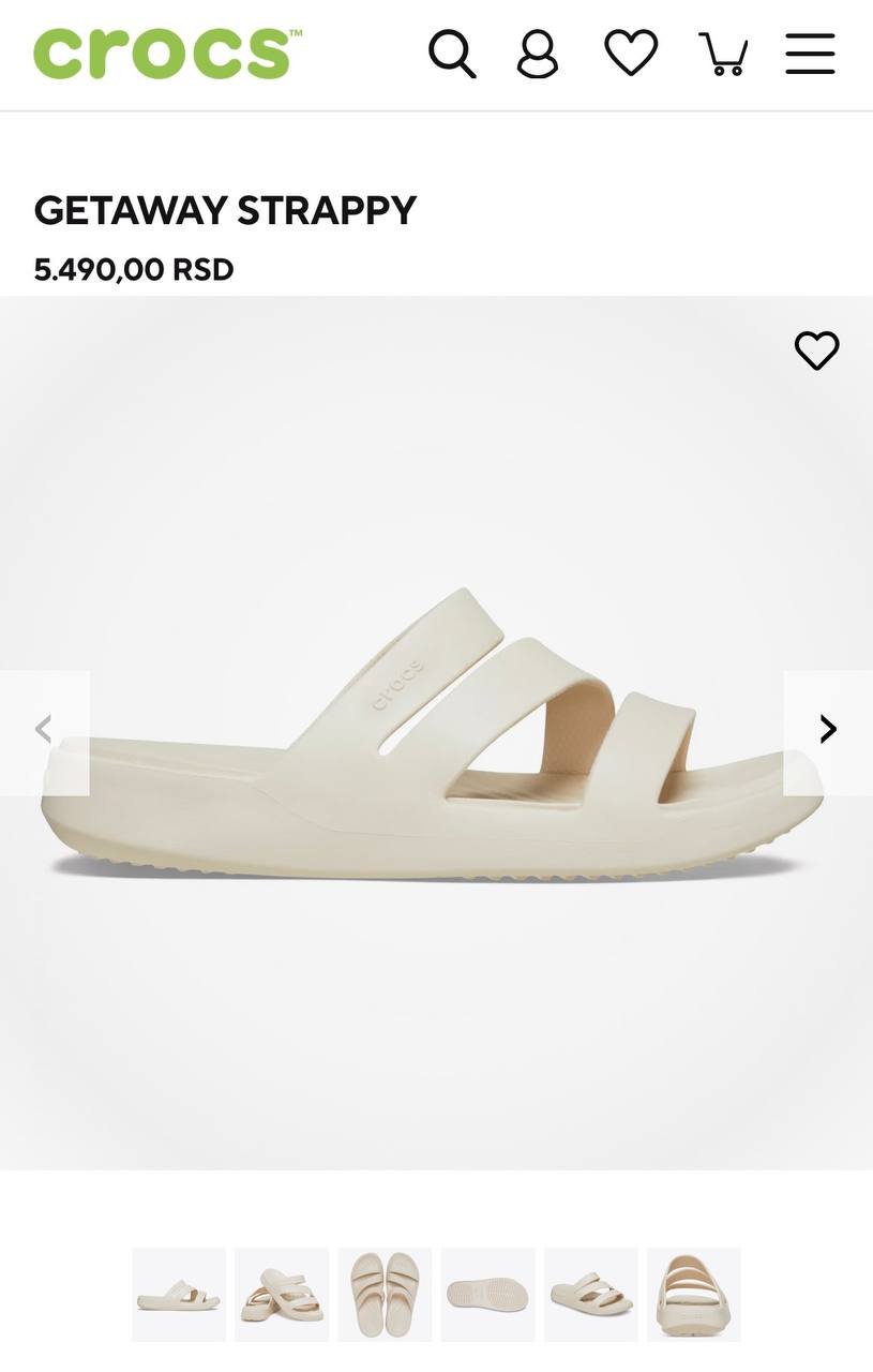 Шлепанцы Crocs Getaway Strappy, 40 размер — б/у — Белград, Сербия