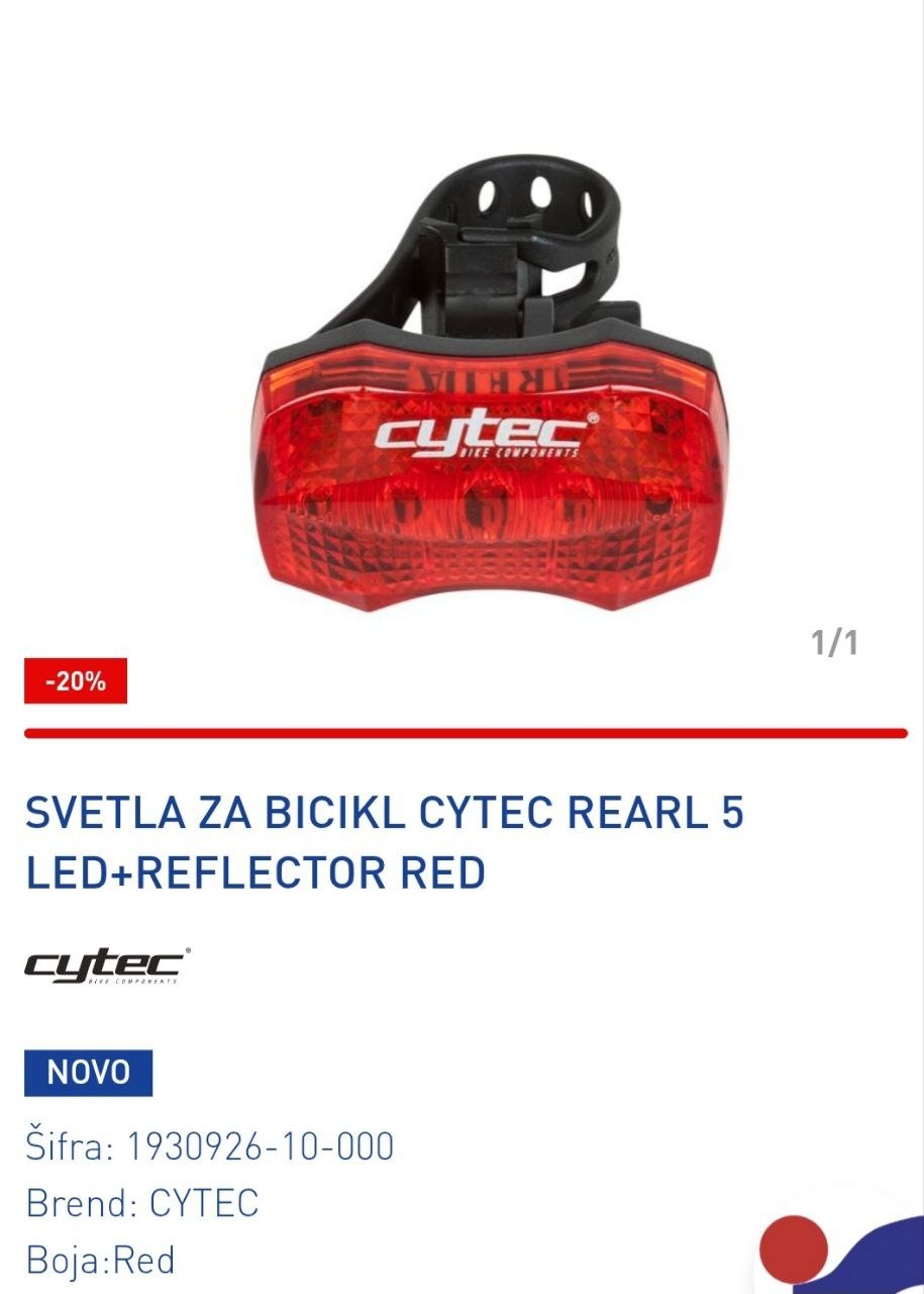 فانوس خلفي CYTEC REARL 5 LED+عاكس أحمر — جديد — بلغراد, صربيا