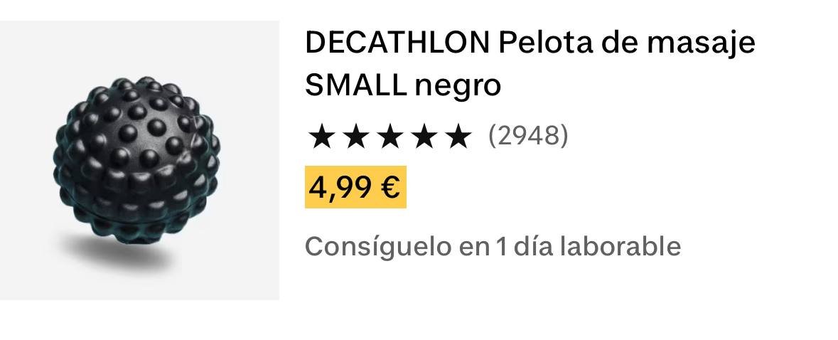 Set de masaje Decathlon (rodillo y pelota) en excelente estado — València, España