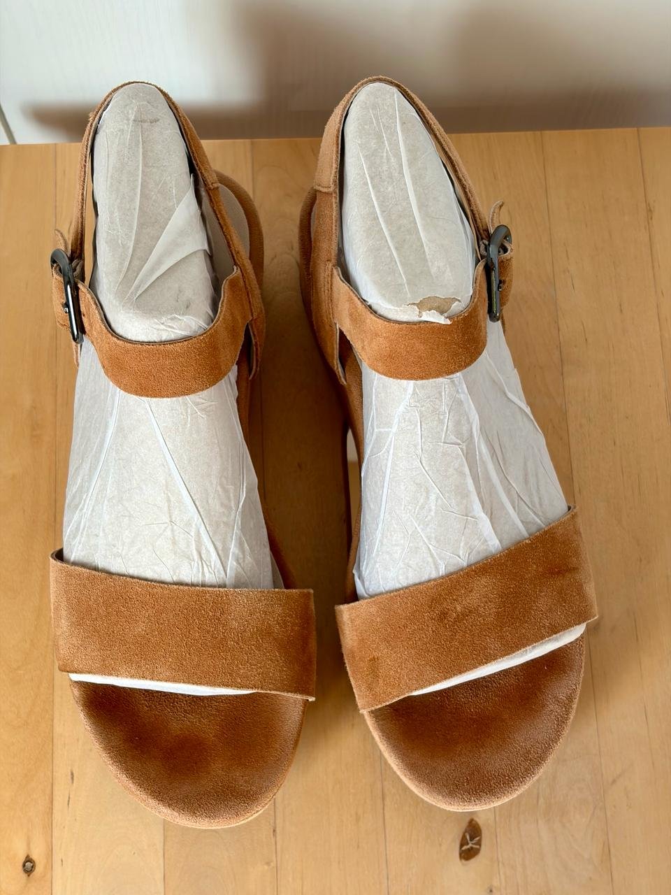 Ecco suede platform sandals, Camel, size 38 — Limassol, Cyprus