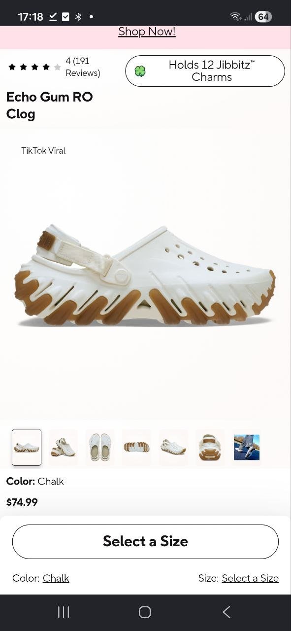 Zuecos Echo Gum RO Clog, talla M8/W10 — used (worn up to one week) — Batumi, Georgia