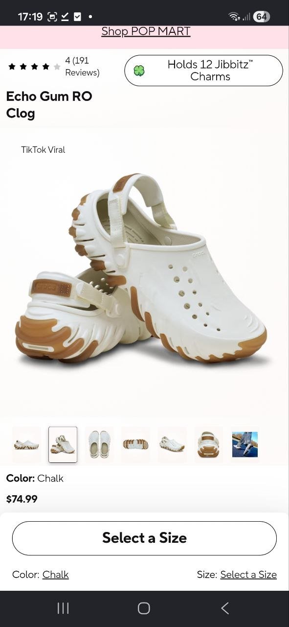 Zuecos Echo Gum RO Clog, talla M8/W10 — used (worn up to one week) — Batumi, Georgia