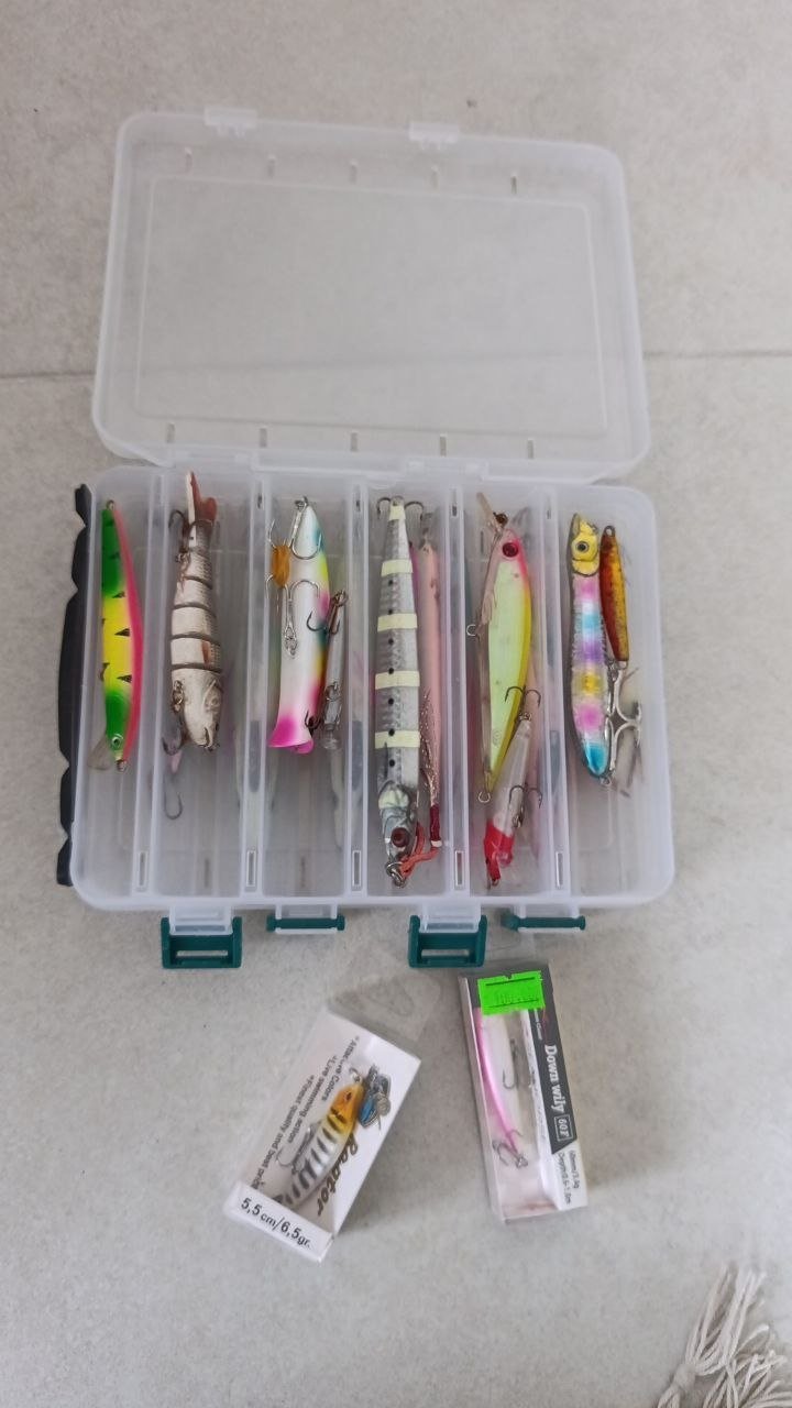 Fishing lure set (6 pcs) in tackle box — Alanya, Turkey