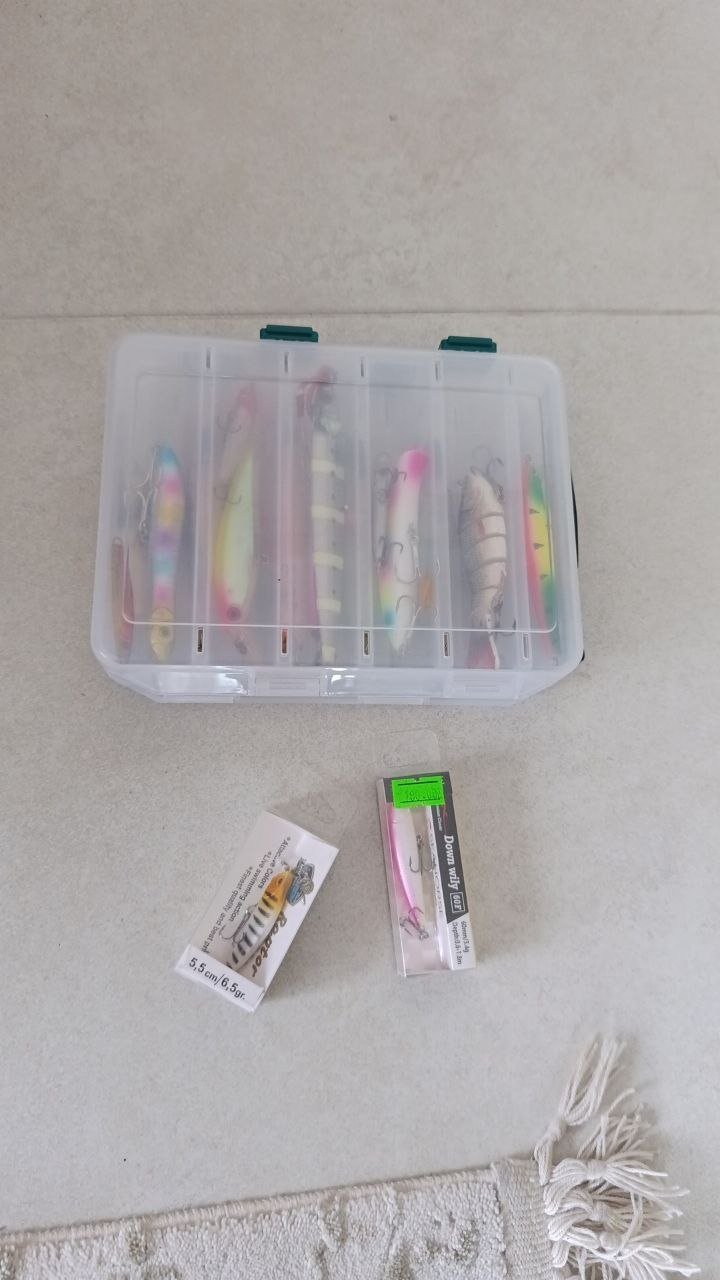 Fishing lure set (6 pcs) in tackle box — Alanya, Turkey