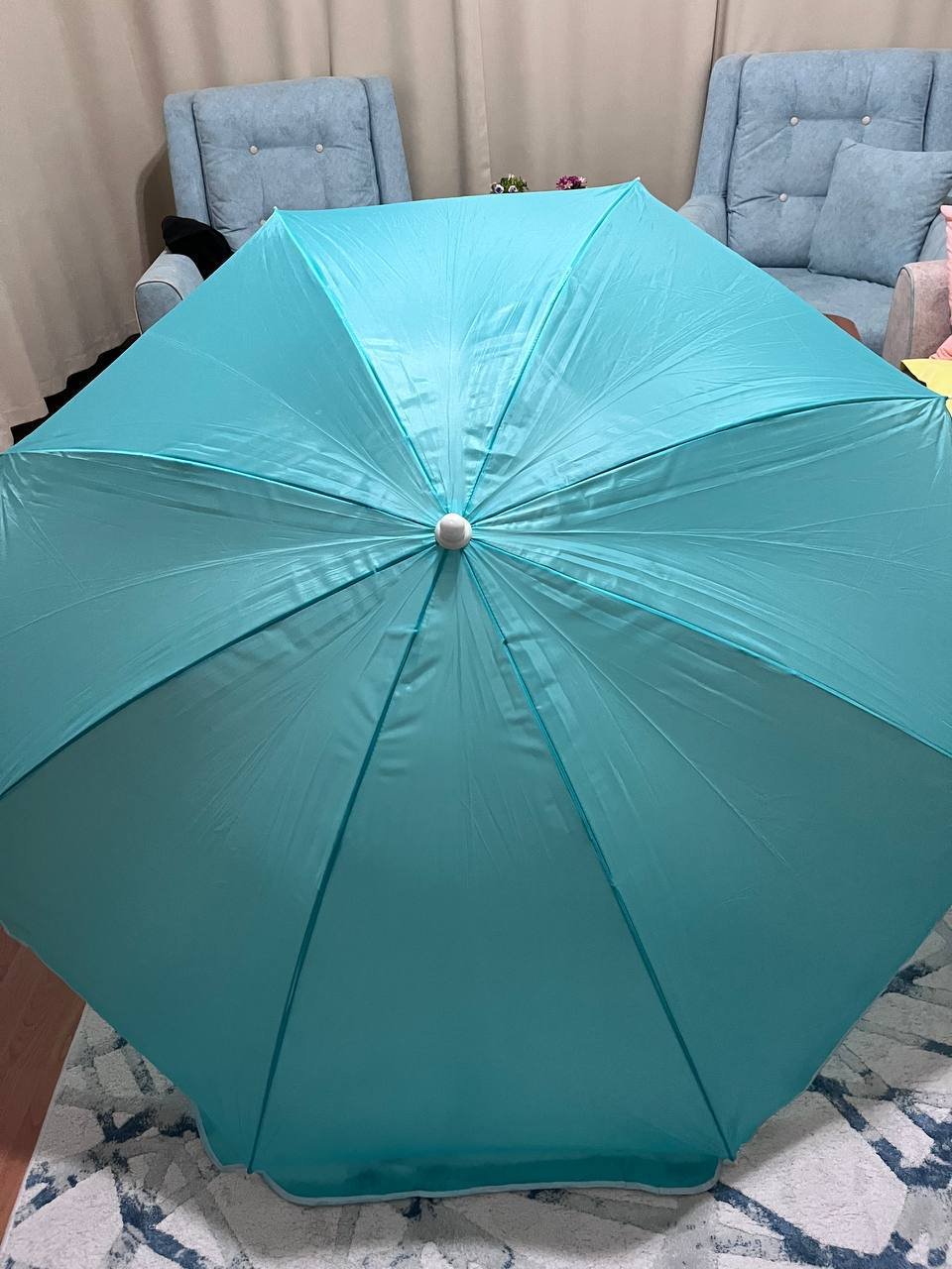 Floor lamp with umbrella (blue) — Antalya, Turkey