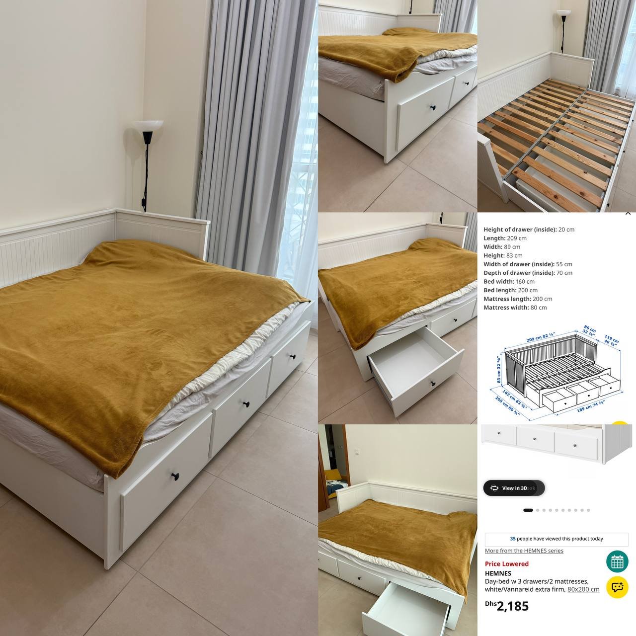 سرير HEMNES مع أدراج 350 درهم — دبي, الإمارات