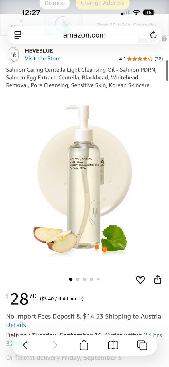 Aceite limpiador facial HEVEBLUE Centella Light Cleansing Oil — Belgrado, Serbia