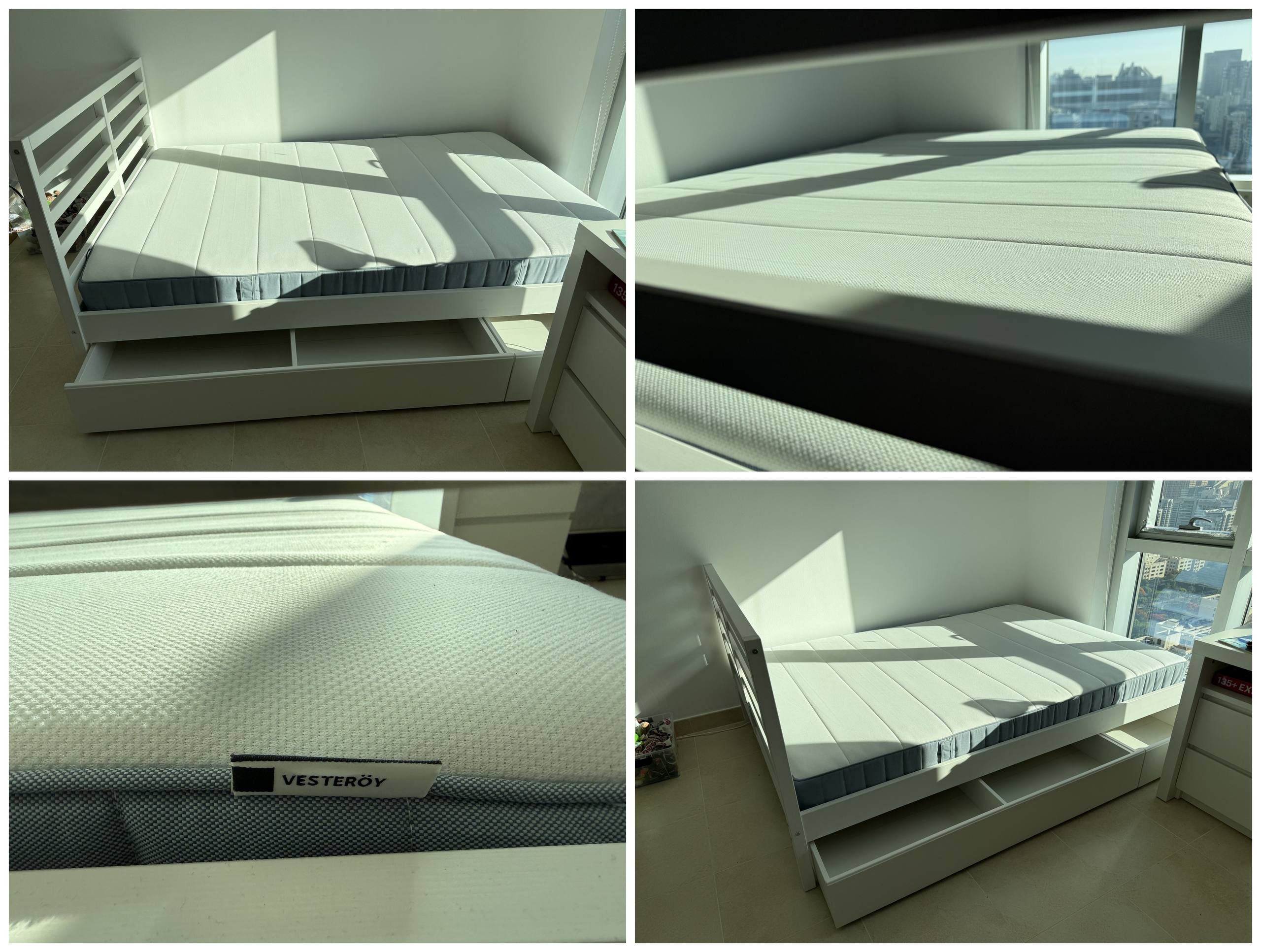 سرير ايكيا 140x200 مع مرتبة — very good — دبي, الإمارات