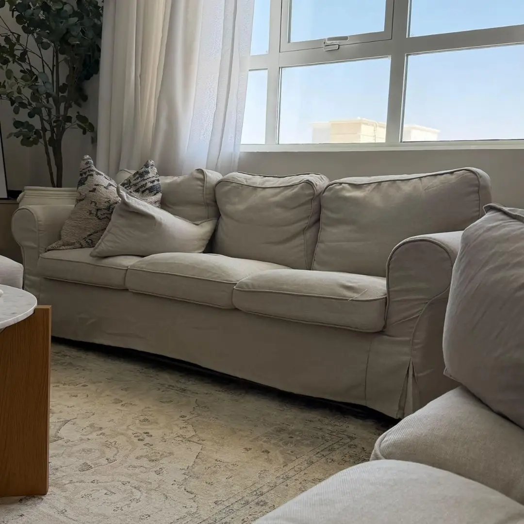 IKEA beige sofa, 3-seater (2500 AED) — Dubai, UAE IKEA beige sofa, 3-seater (2500 AED) — very clean, no visible issues — Dubai, UAE