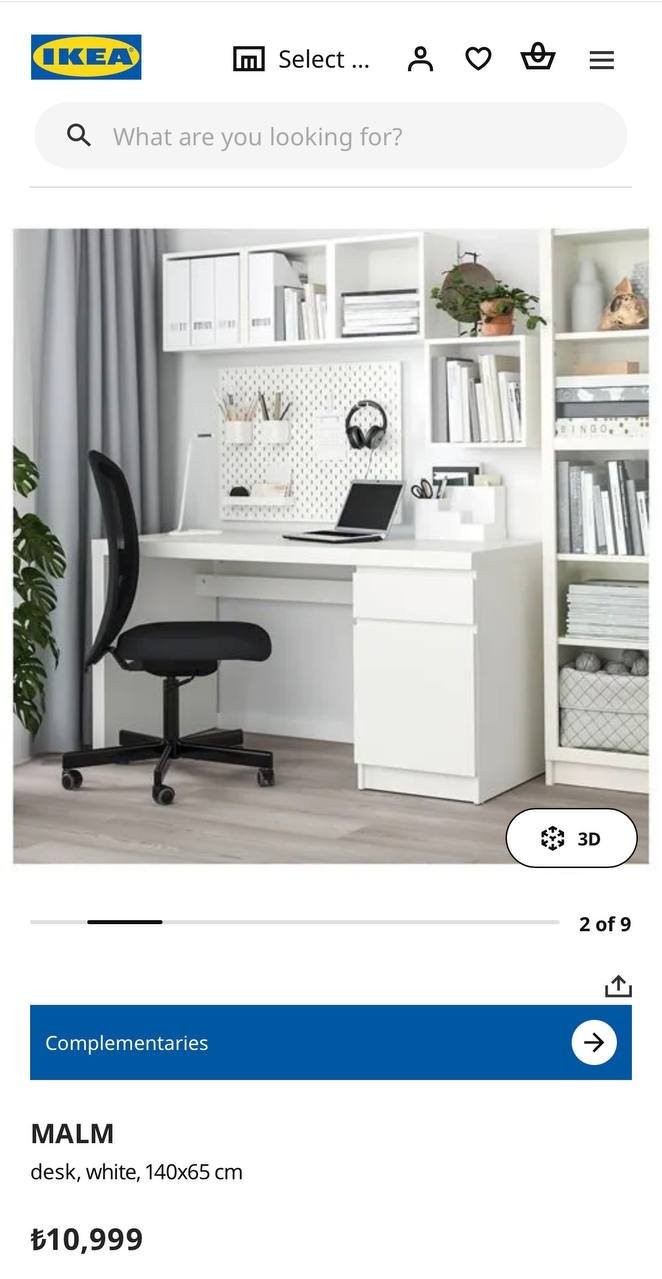 IKEA MALM desk white 140x65 — used — Istanbul, Turkey