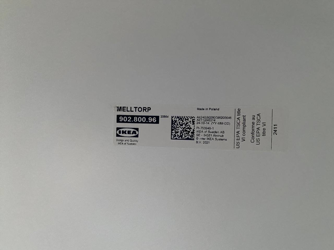 طاولة ايكيا MELLTORP 125x75 سم، الارتفاع 74 سم — بلغراد, صربيا