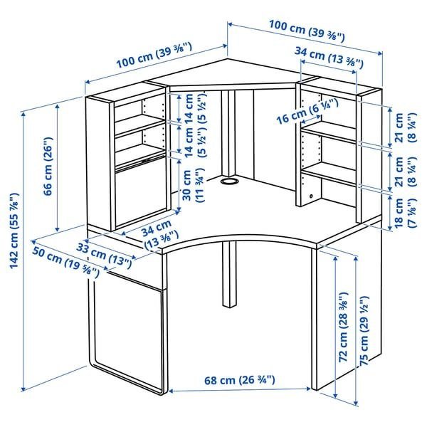 IKEA MICKE corner desk free — as in photos — Limassol, Cyprus