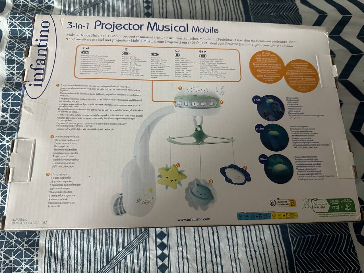 Infantino 3-in-1 projector musical mobile — Limassol, Cyprus