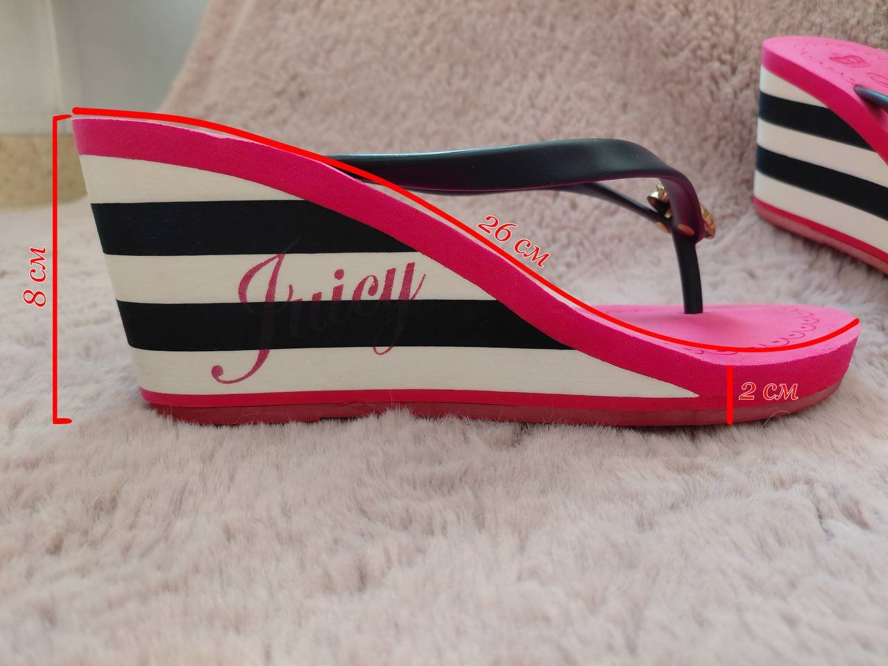 Juicy Couture wedge flip-flops, US 9 / EU 40 — Paphos, Cyprus