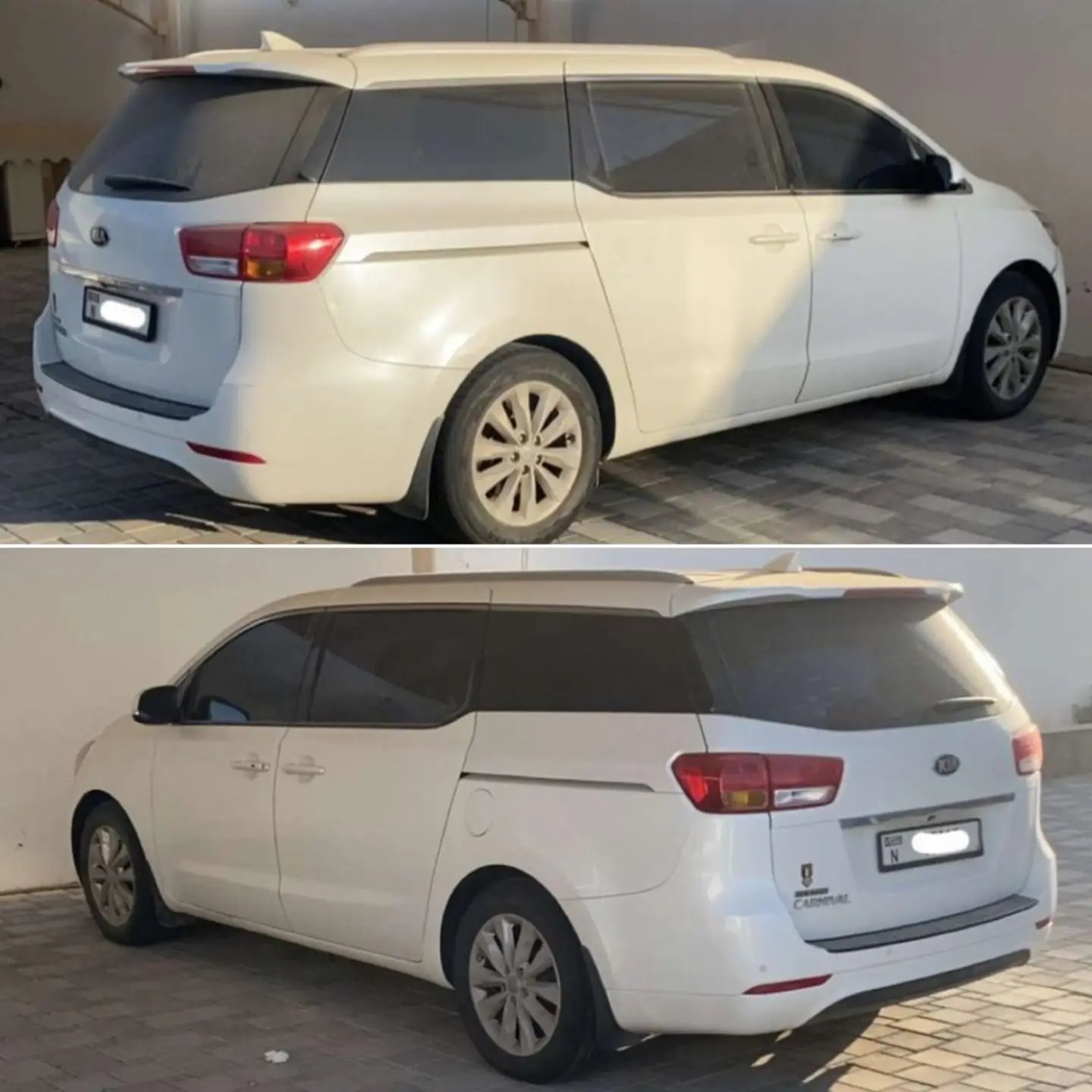 Kia Carnival 2016 white minivan — used — Dubai, UAE