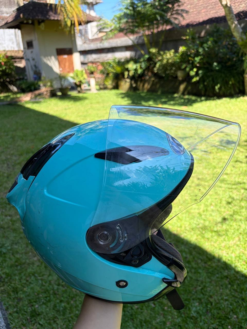 KYT helmet size M (blue) — very good — Bali, Indonesia