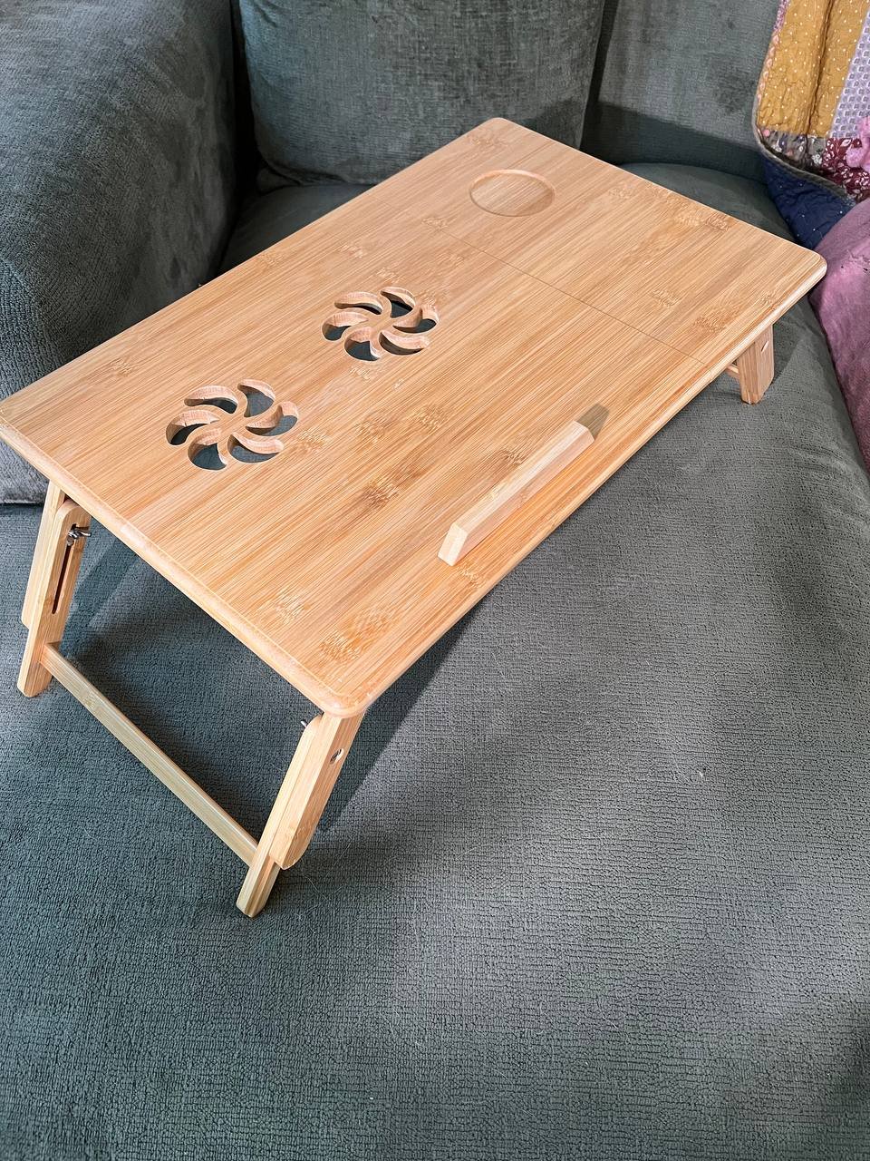 Laptop stand table THEM (JYSK), bamboo — Belgrade, Serbia