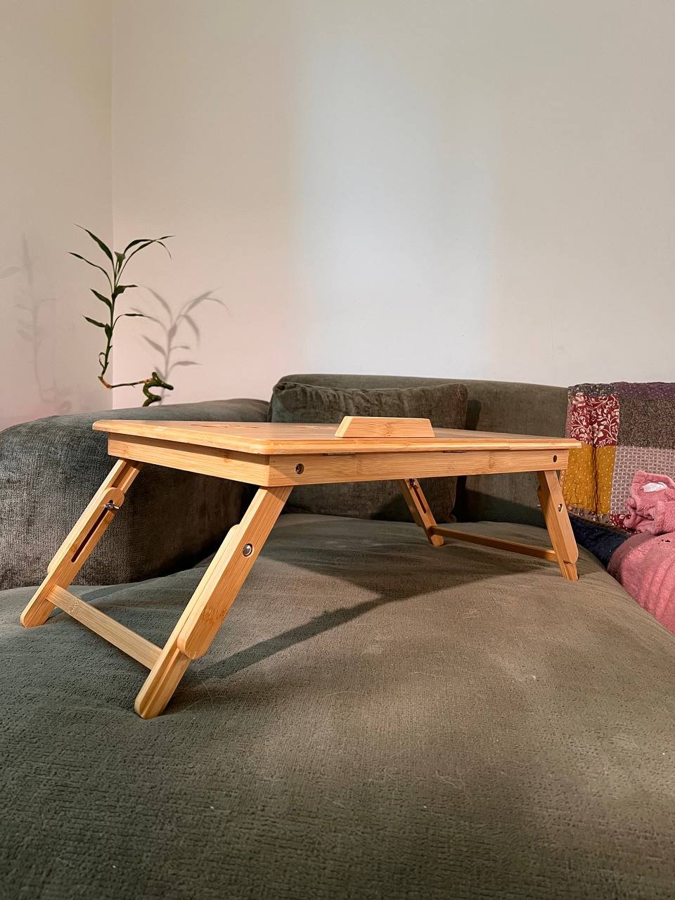 Laptop stand table THEM (JYSK), bamboo — Belgrade, Serbia