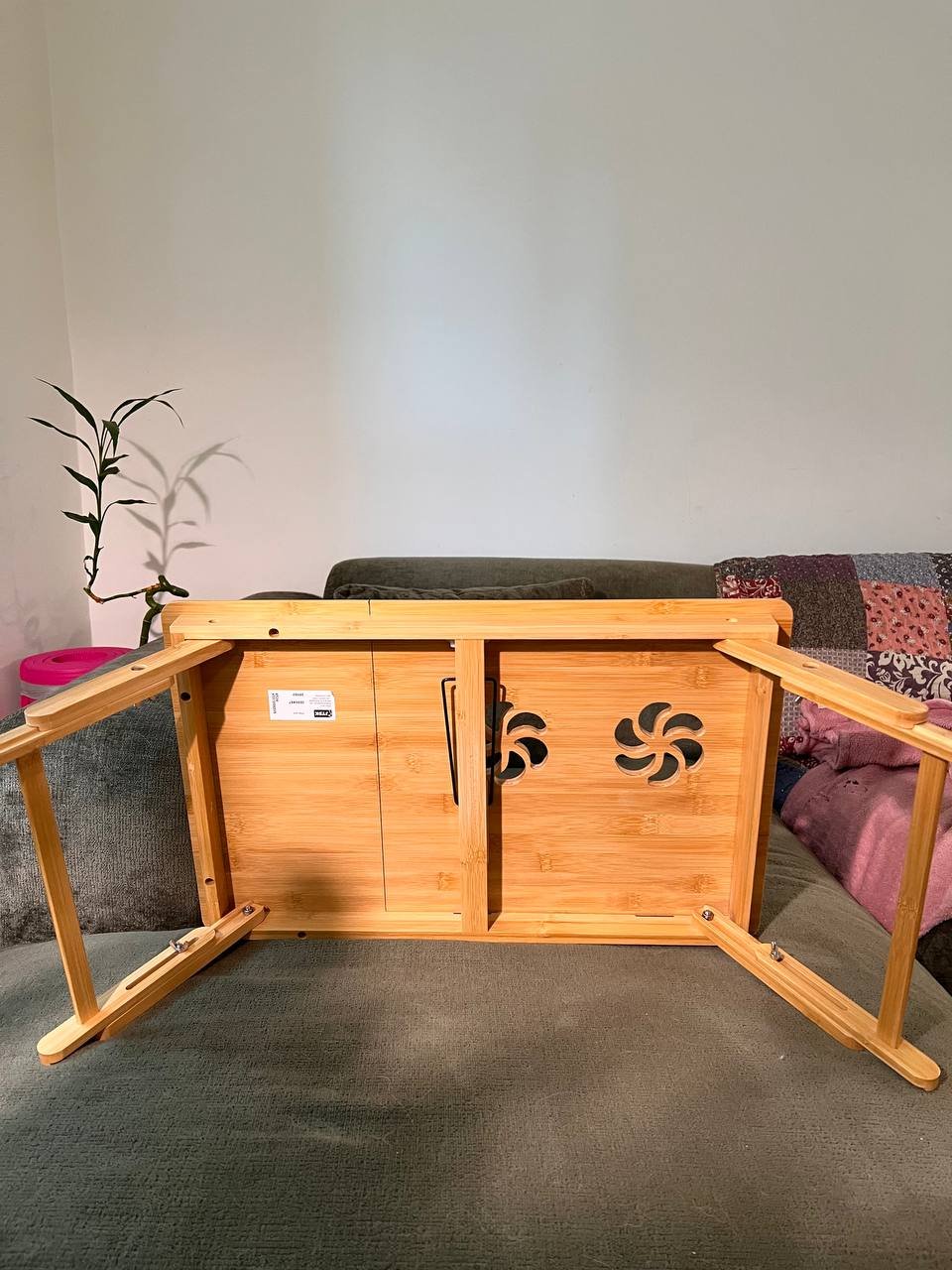 Laptop stand table THEM (JYSK), bamboo — Belgrade, Serbia