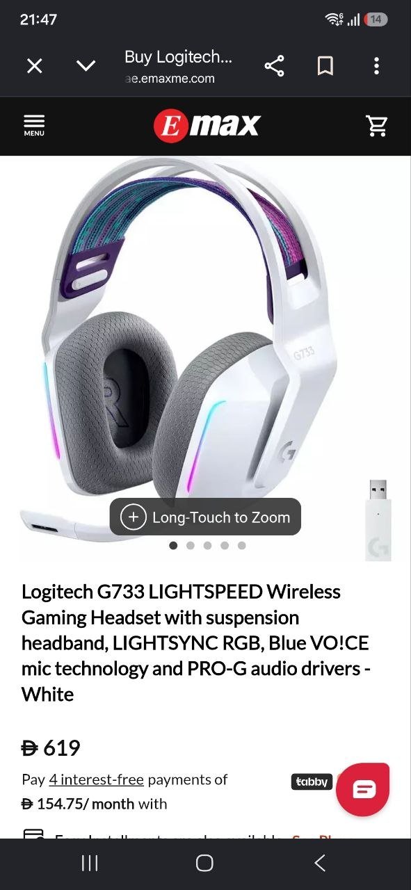 Игровые наушники Logitech G733 Lightspeed (черный/лилак/синий) — б/у — Дубай, ОАЭ