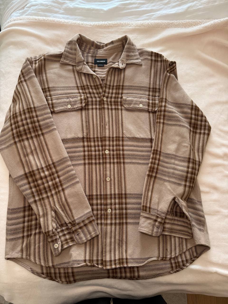 Camisa de hombre PULL&BEAR XL cuadros beige — Belgrado, Serbia Camisa de hombre PULL&BEAR XL cuadros beige — excelente — Belgrado, Serbia