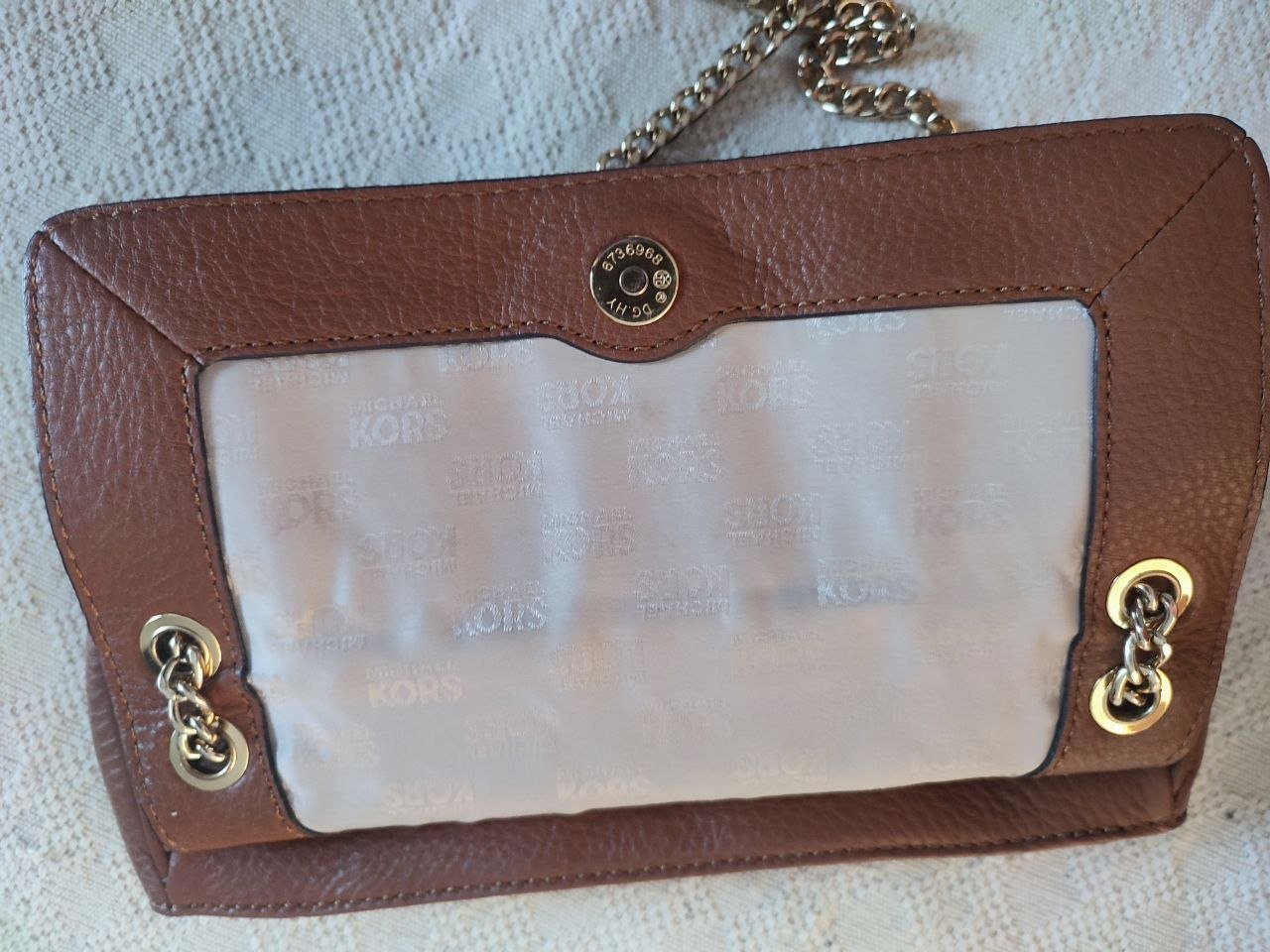Michael Kors Fulton leather handbag, cognac — Limassol, Cyprus
