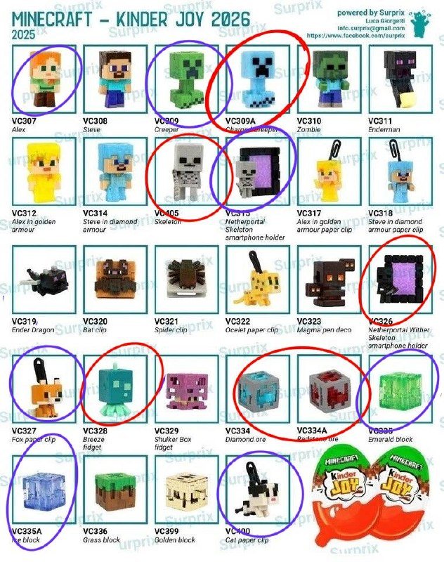 Обмен фигурок Minecraft (Kinder Joy 2026) — Нови Сад, Сербия