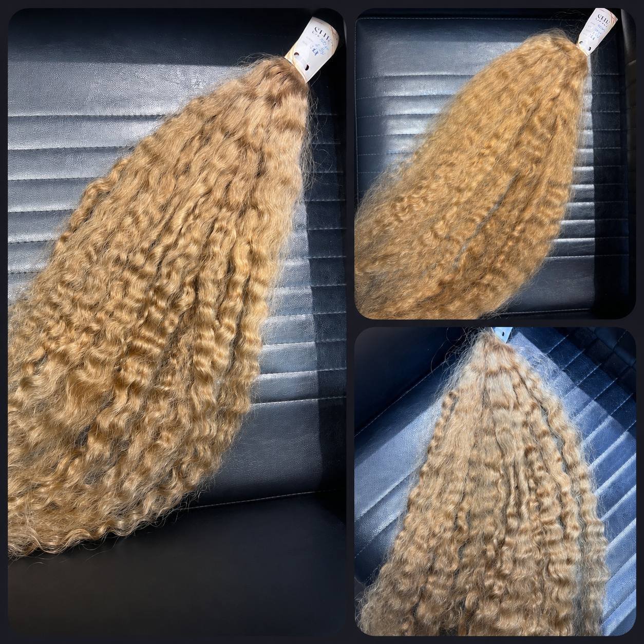 Natural wavy hair extensions with application at SHE salon — Batumi, Georgia
