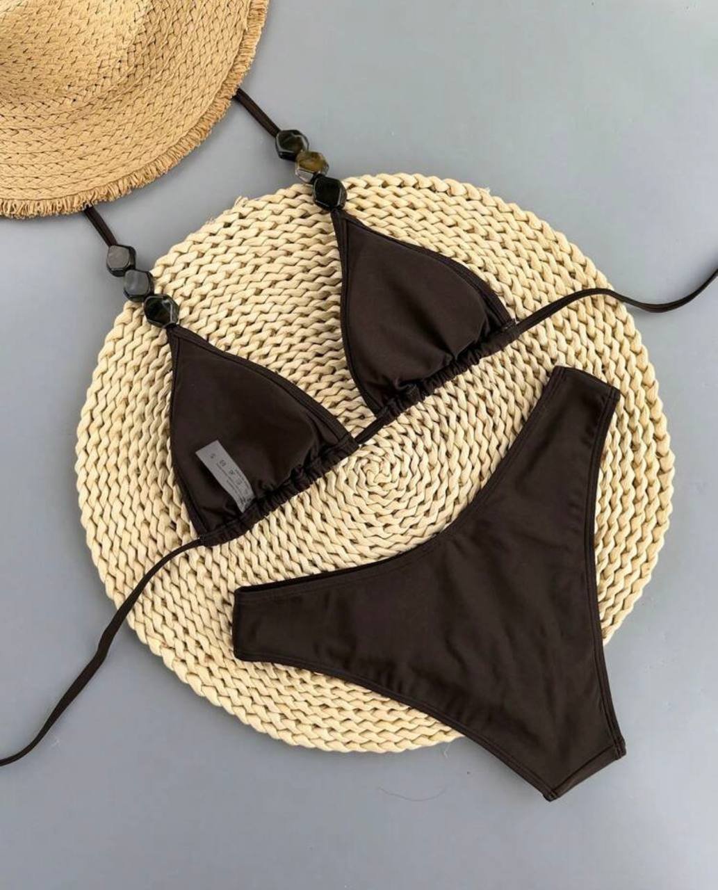 New ROCO bikini with beads and straw hat — Nha Trang, Vietnam