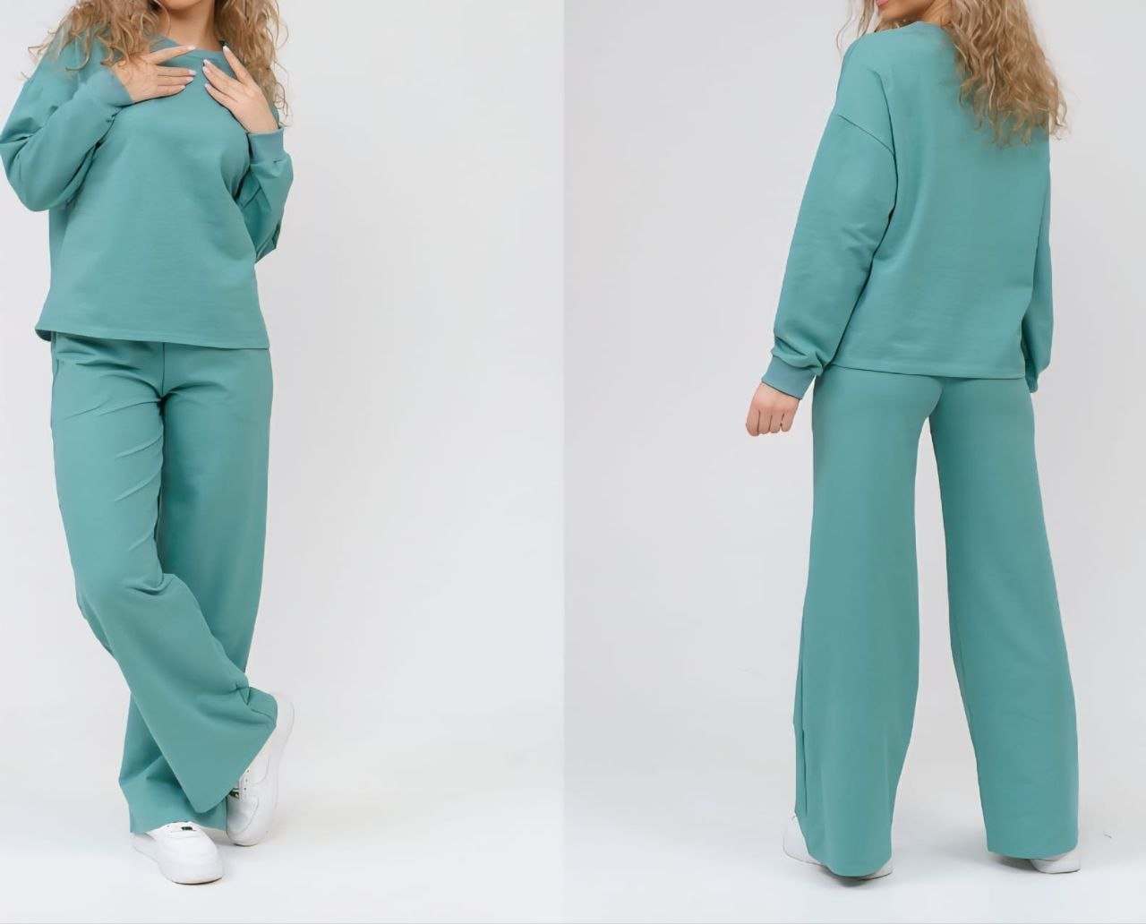 New tracksuit fleece 2-thread, menthol, size 56 — Moscow, Russia