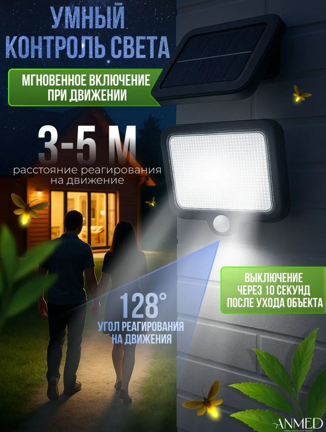 Уличный LED прожектор на солнечной батарее с датчиком движения — Москва, Россия Уличный LED прожектор на солнечной батарее с датчиком движения — Москва, Россия