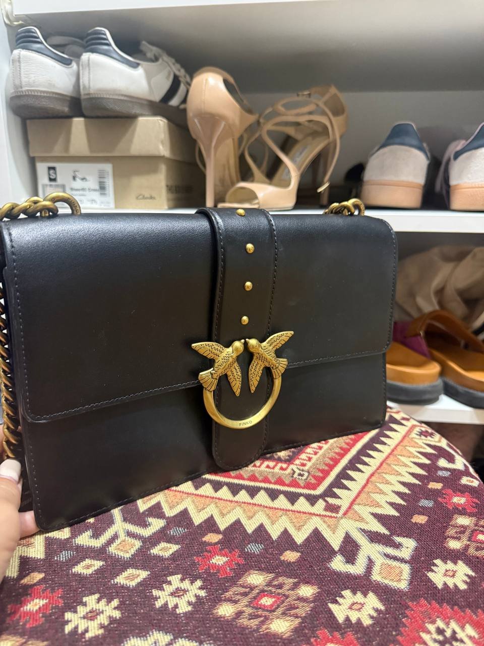 Bolso Pinko negro cuero genuino — Limasol, Chipre