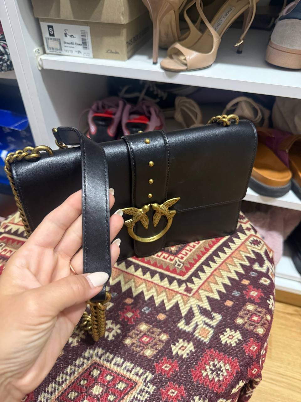 Bolso Pinko negro cuero genuino — Limasol, Chipre