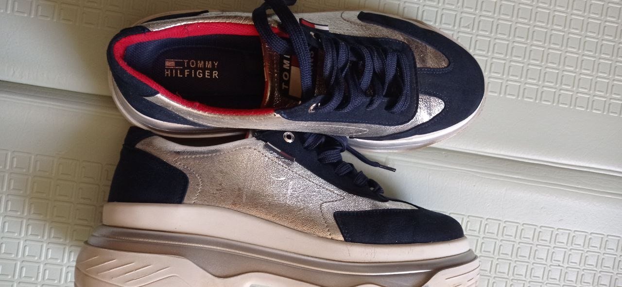 Platform sneakers Tommy Hilfiger partial leather size 40.5 — Yerevan, Armenia