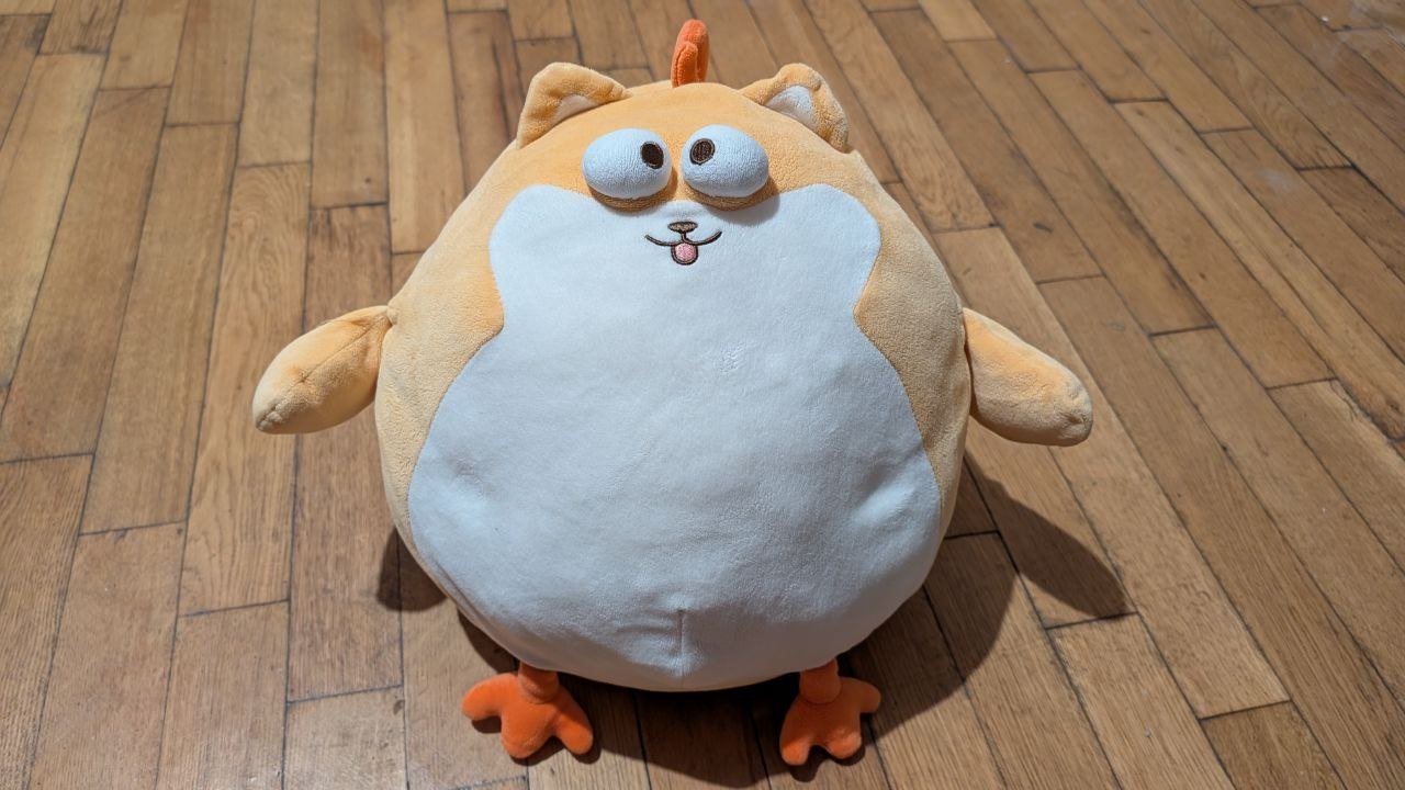 Plush toy cat-chicken from Miniso — Yerevan, Armenia