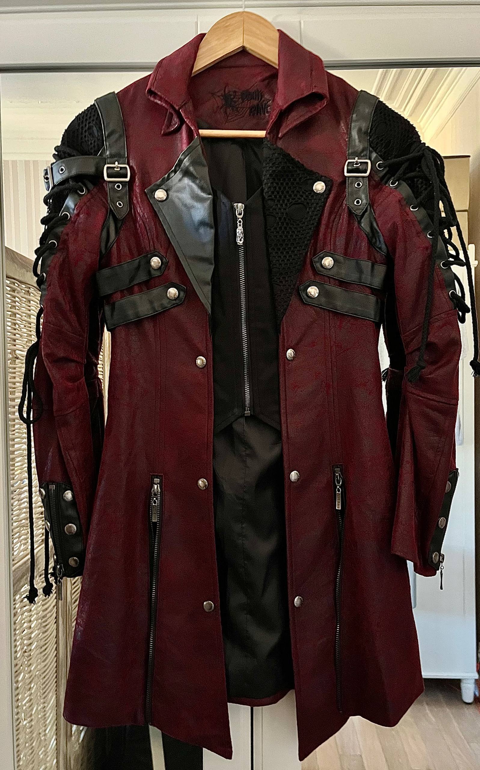 Punk Rave leather coat, size S — used — Saint Petersburg, Russia