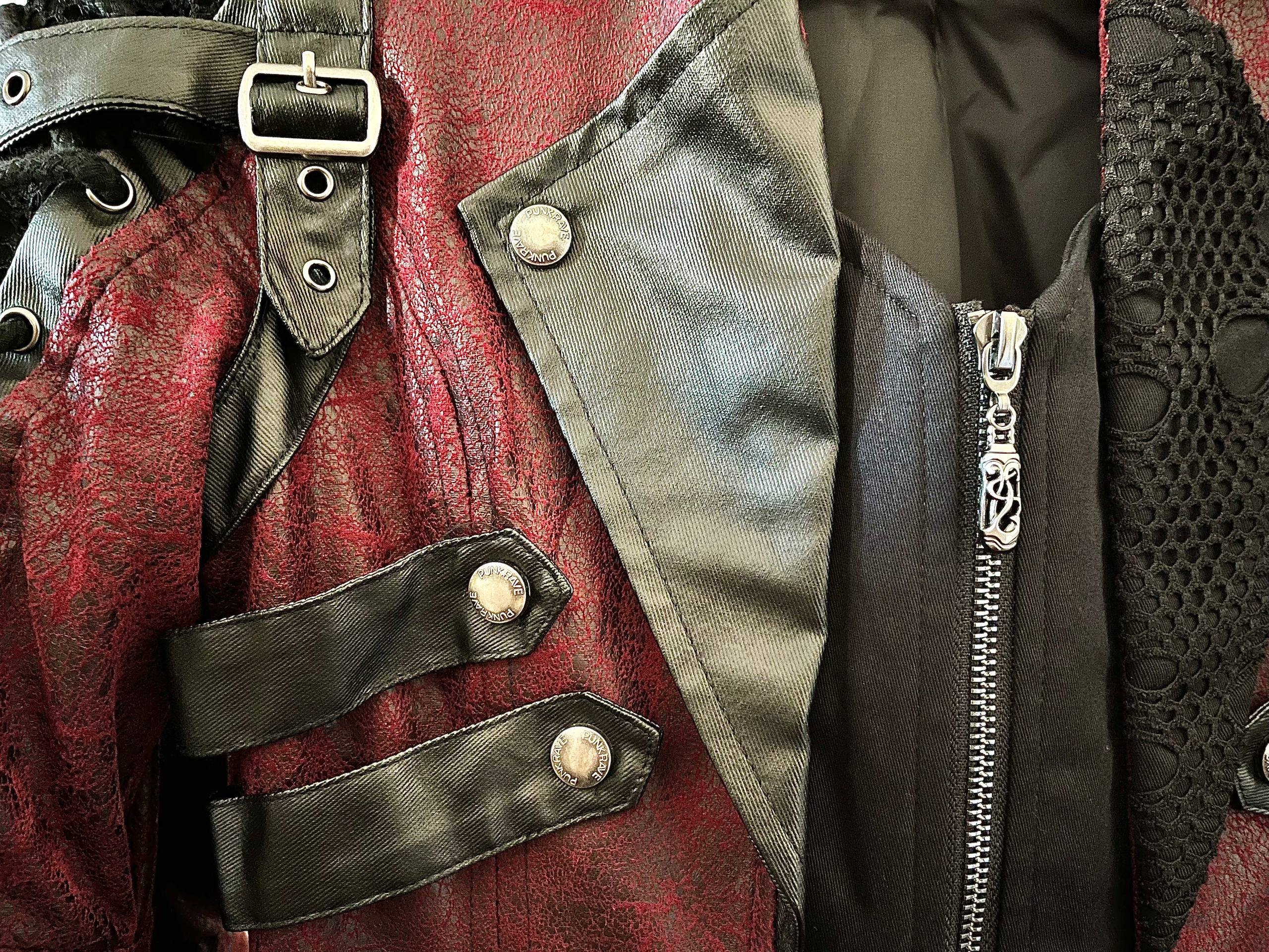 Punk Rave leather coat, size S — used — Saint Petersburg, Russia